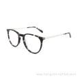 Design Full Rim Acetate Eyeglasses Featuring Metal Temple Optical Glasses